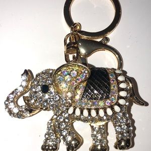 Bling elephant keychain